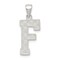 Sterling Silver Initial Letter F Charm Pendant Jewelry 25mm x 9mm
